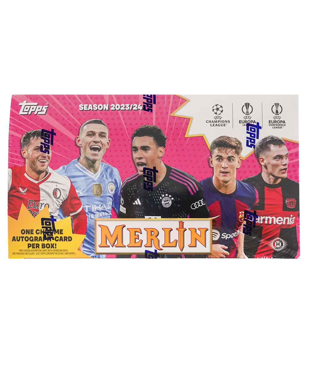 2023/24 Topps Chrome Merlin UEFA Club Comepetitions Soccer Hobby Box-1