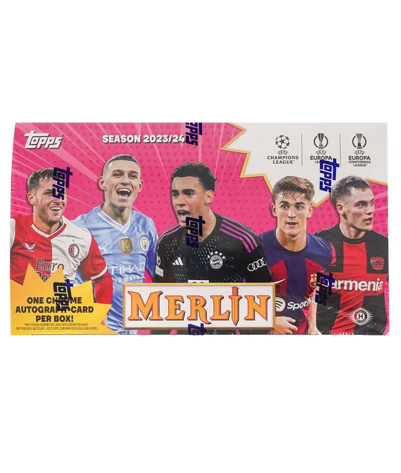 2023/24 Topps Chrome Merlin UEFA Club Comepetitions Soccer Hobby Box-1