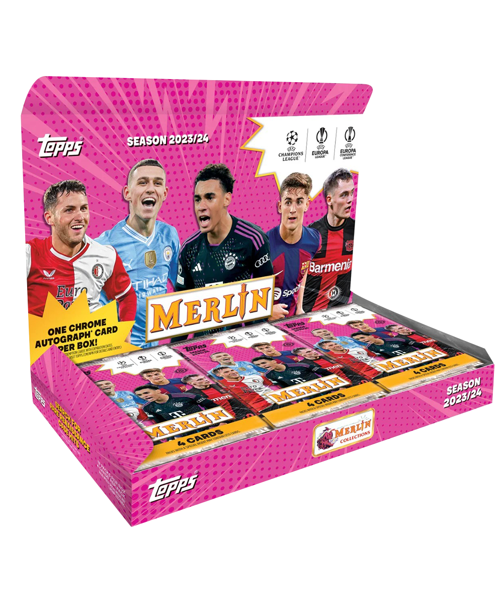 2023/24 Topps Chrome Merlin UEFA Club Comepetitions Soccer Hobby Box