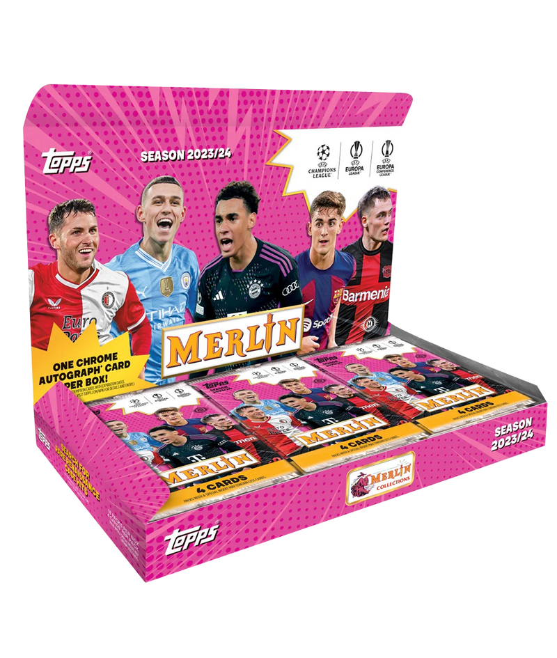 2023/24 Topps Chrome Merlin UEFA Club Comepetitions Soccer Hobby Box-2