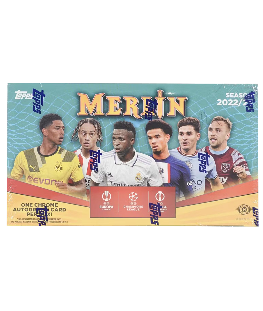 2022/23 Topps UEFA Club Competitions Merlin Chrome Soccer Hobby Box